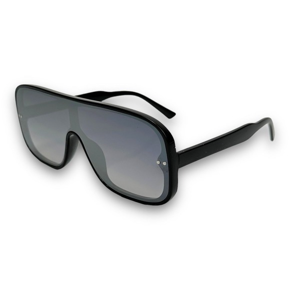 Shield Sunglasses Oversized Flat Top Mirrored Lens Fashion‎ Visor Sunnies Lentes - Picture 6 of 11